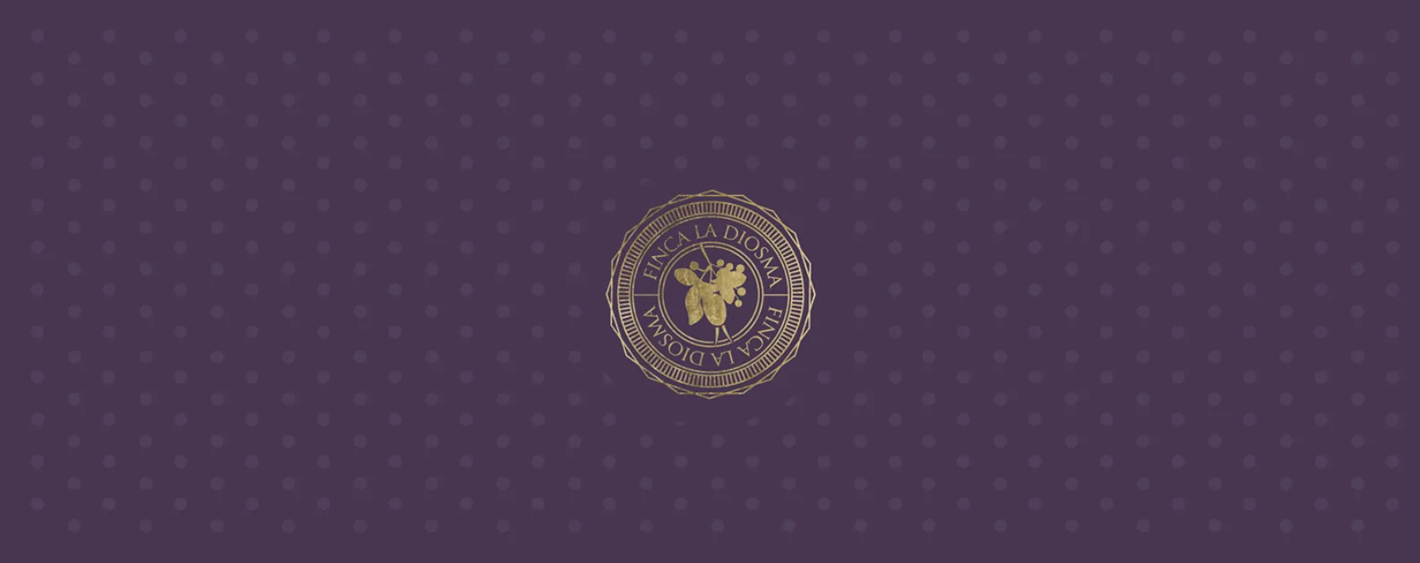 Sello Finca La Diosma sobre fondo violeta