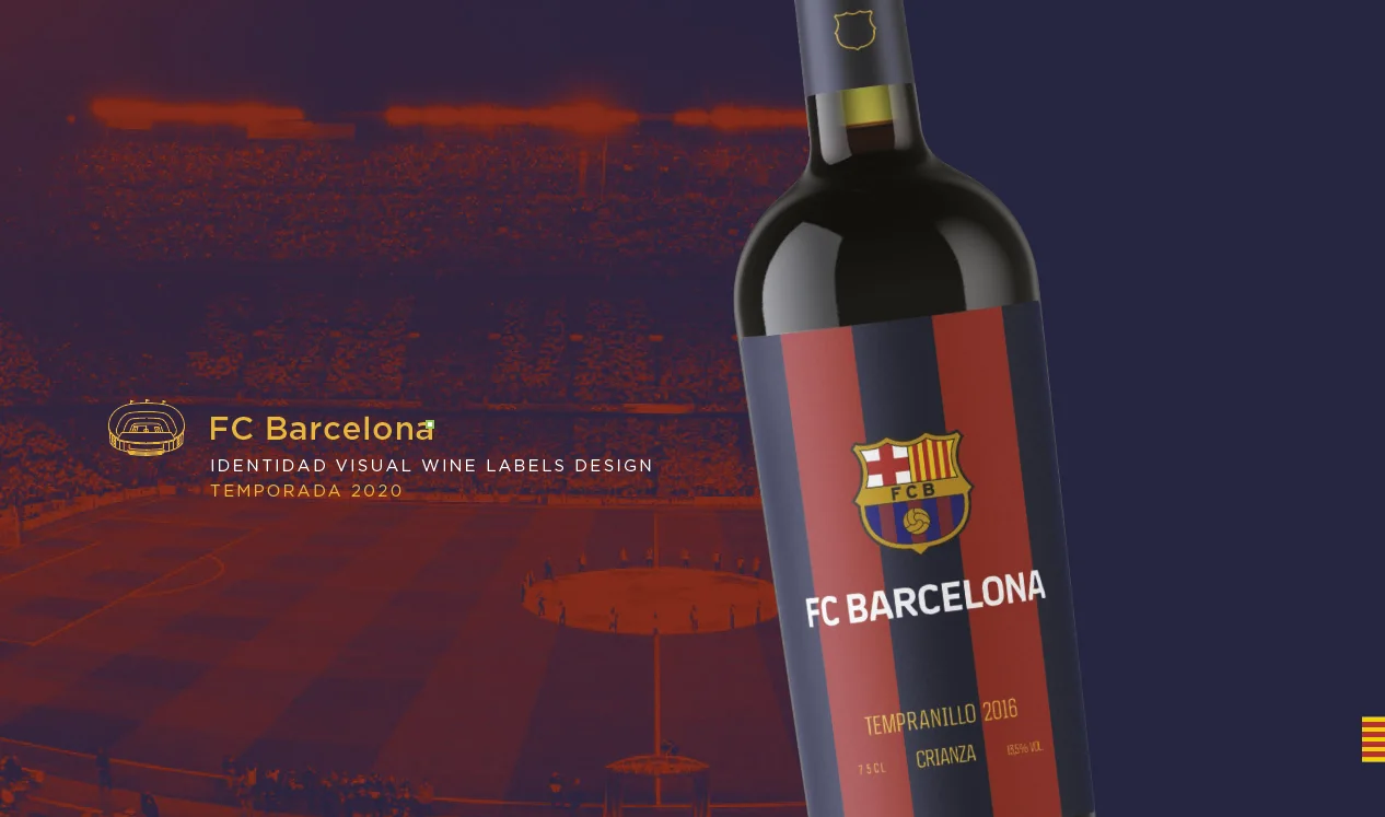 Botella oficial FC Barcelona — vino de la colección