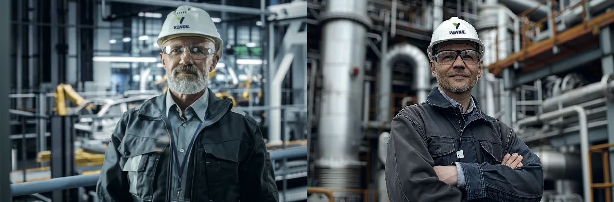 Personal de Venoil Energy en una planta industrial